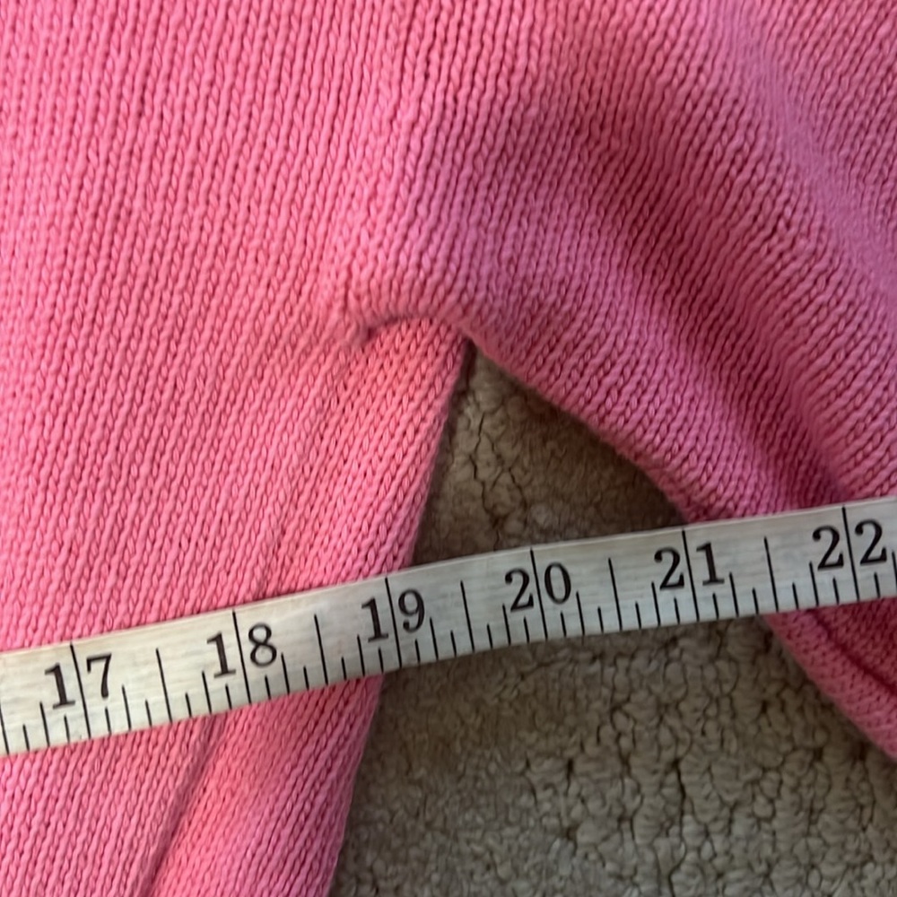 Anthropologie Knitted & Knotted Pink Cropped Balloon Sleeve Sweater Size Large - Picture 10 of 15
